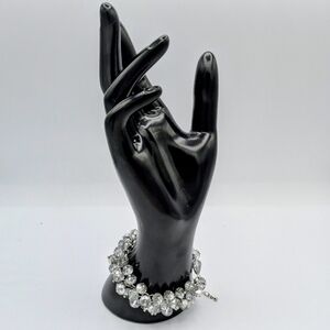 Elegant Silver Crystal Bracelet